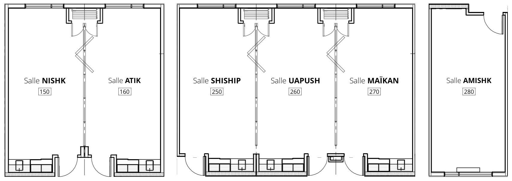 Plans des salles de réunion